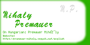 mihaly premauer business card